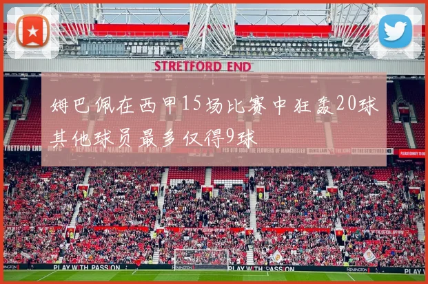 姆巴佩在西甲15场比赛中狂轰20球其他球员最多仅得9球